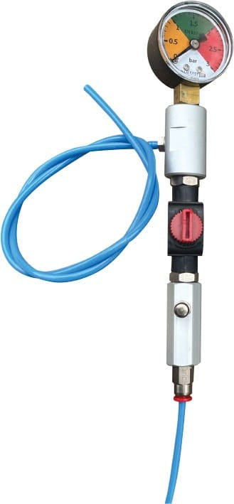 Dam Easy Air Pressure Gauge - RED