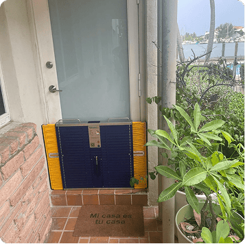 Flood barrier installed